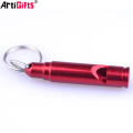 China Artigifts Keychain Factory Wholesale cheap custom metal whistle keyring